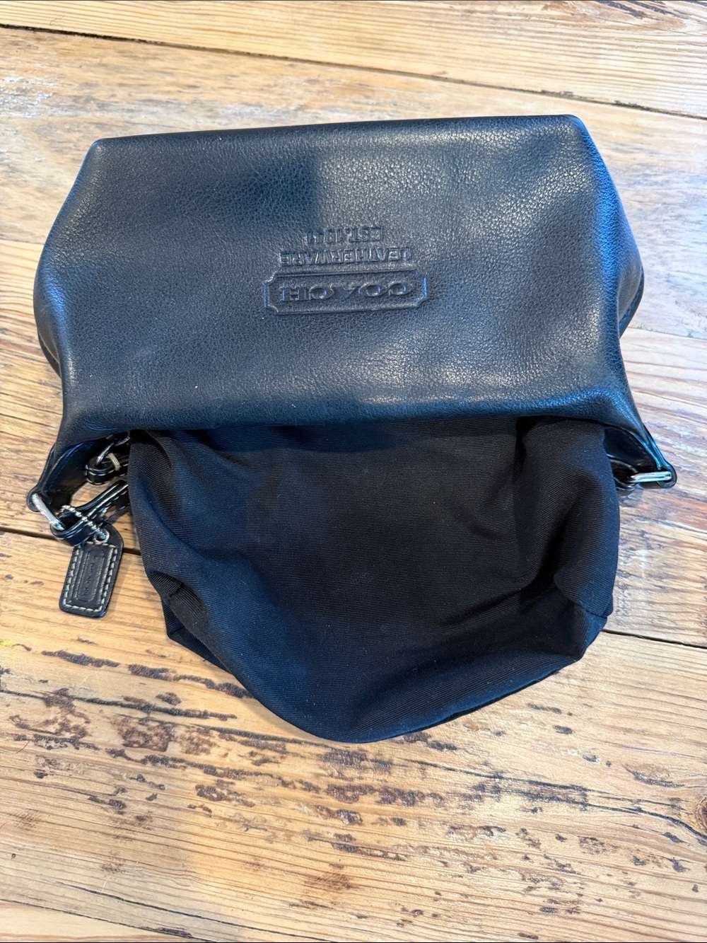 Coach Baguette Smooth Leather Purse Hobo LEATHERWARE EST 1941 Black Small Mini - Picture 12 of 12